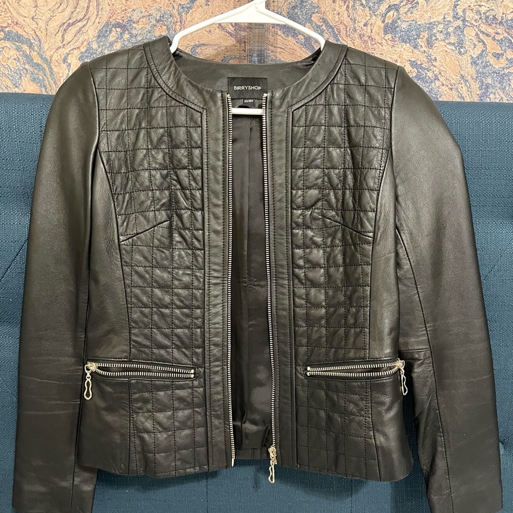 Faux Leather Birryshop Jacket. like new